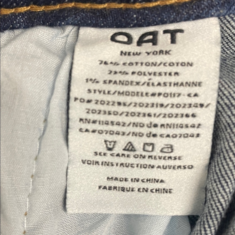 Oak New York High Waist Wide Leg Rhinestone Pocket Dark Wash Denim Jeans Sz 2/26 - Picture 13 of 16